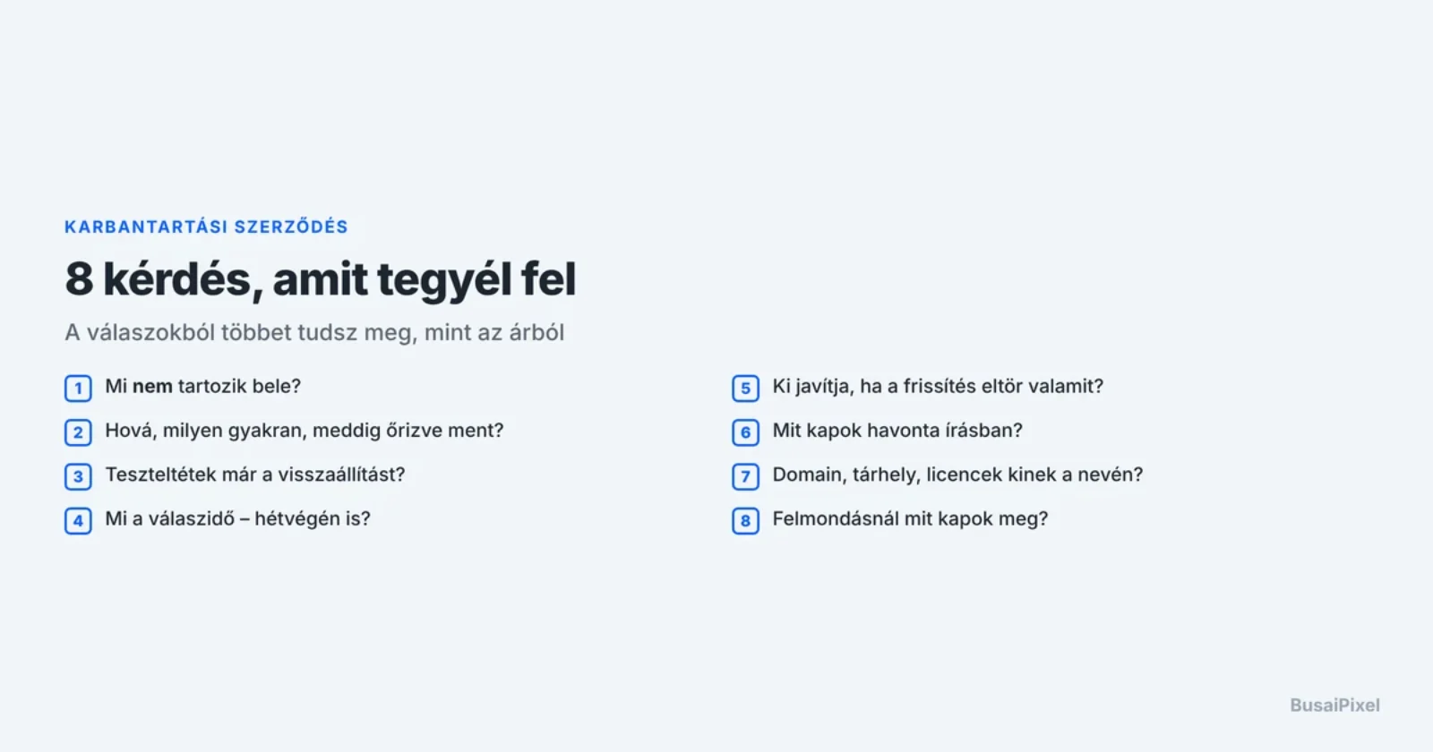 WordPress karbantartási szerződés: mit tartalmazzon, és mire figyelj?