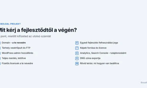Mit kérj a webfejlesztődtől a projekt végén? 10 pontos átadási lista